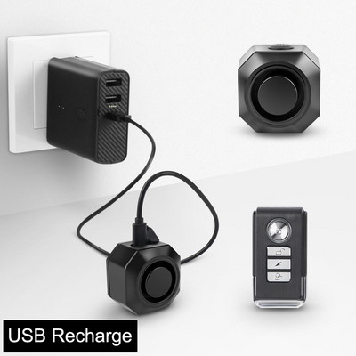 Водоустойчива велосипедна аларма Безжична алармена система USB презареждане Велосипедна охранителна алармена система с дистанционно управление Сензор за движение