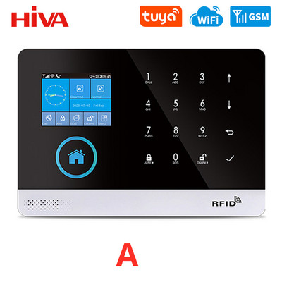 Belaidė WIFI GSM namų apsaugos signalizacijos sistema su Tuya Smart Life APP PIR judesio jutiklio IP kamera, suderinama su Alexa ir Google