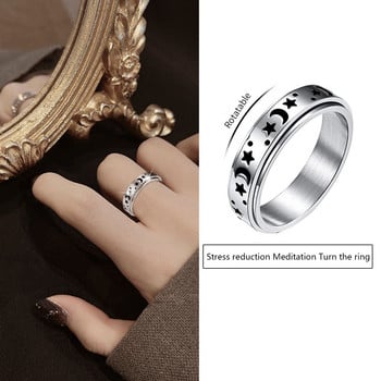 Anxiety Ring Fidget Дамски и мъжки Безплатни Spinner Rings от неръждаема стомана Spinne Анти-налягане Аксесоари Бижута Подаръци