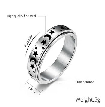 Anxiety Ring Fidget Дамски и мъжки Безплатни Spinner Rings от неръждаема стомана Spinne Анти-налягане Аксесоари Бижута Подаръци