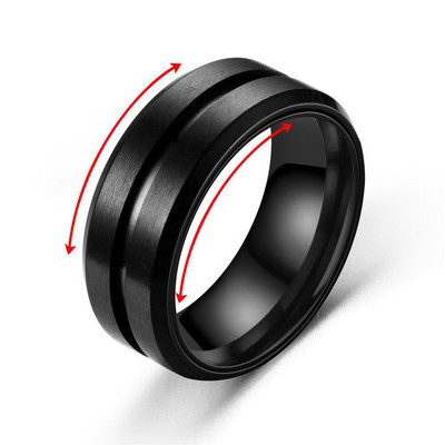 Anxiety Ring Fidget Moteriški ir Vyriški nerūdijančio plieno žiedai Spinne nuo spaudimo Priedai Papuošalai Dovanos