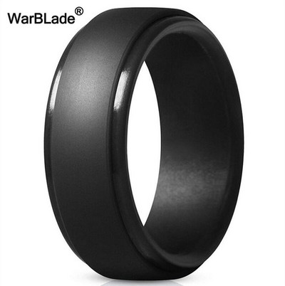 WarBLade New Food Grade FDA силиконови пръстени Мъжки сватбени ластици Хипоалергичен гъвкав силиконов пръстен за пръсти