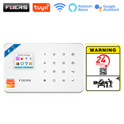 FUERS W181 GSM WIFI Tuya Pametni kućni alarmni sustav Komplet 433Mhz bežični alarmni sigurnosni sustav Kontrola IP kamere Senzor pokreta Sirena