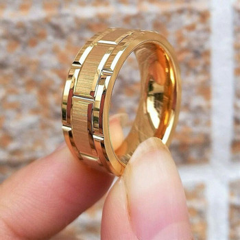 Ανδρική μόδα Απλό Χρυσό Δαχτυλίδι από Καρβίδιο Βολφραμίου Ανδρικό Δαχτυλίδι αρραβώνων Δώρο επετείου για πάρτι