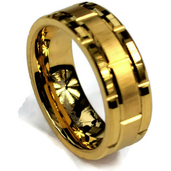 Мъжка мода Прост пръстен от волфрамов карбид Златен цвят Мъжка годежна сватбена лента Парти Подарък за годишнина Бижута