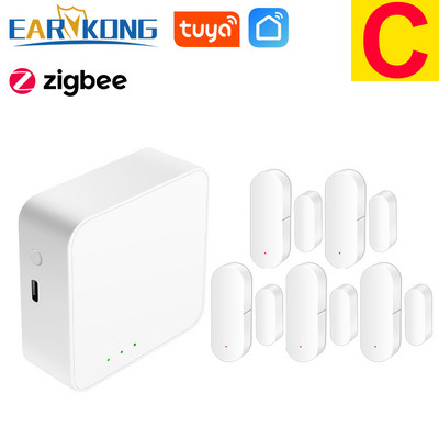 Tuya Zigbee Smart Home alarmni sustav Senzor otvorenih vrata Zigbee Hub Smart Life APP Bežični daljinski radi s Alexa Google Home