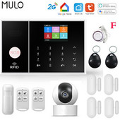 MULO GSM Wifi Alarm Simply Safe System Alarm for Home Business Wireless Tuya Smart Home APP Control Κιτ συναγερμού διαρρήκτη Securiti