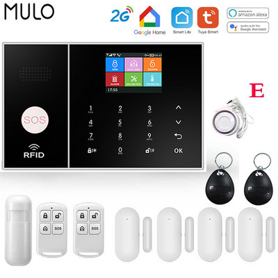 MULO GSM Wifi Alarm Simply Safe System Alarm for Home Business Wireless Tuya Smart Home APP Control Κιτ συναγερμού διαρρήκτη Securiti