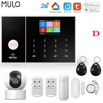 MULO GSM Wifi Alarm Simply Safe System Alarm for Home Business Wireless Tuya Smart Home APP Control Κιτ συναγερμού διαρρήκτη Securiti
