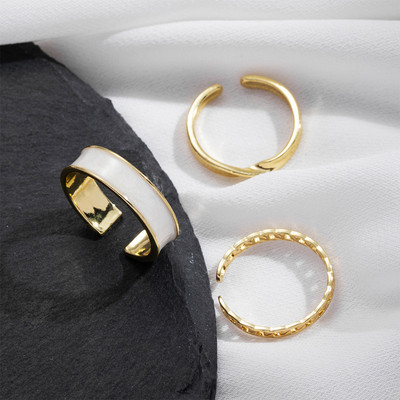 IPARAM vintage auksinės spalvos širdies geometrinis midi sąnarių žiedų rinkinys moterims Minimalistinis metalinis atidaromas žiedas su 2021 m. papuošalų dovana