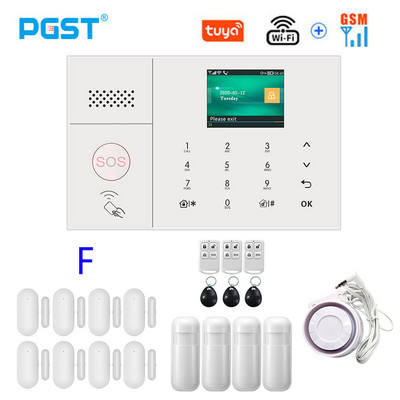 PGST PG-108 Tuya безжична домашна WIFI GSM домашна сигурност със сензор за детектор за движение Поддръжка на алармена система Alexa & Google