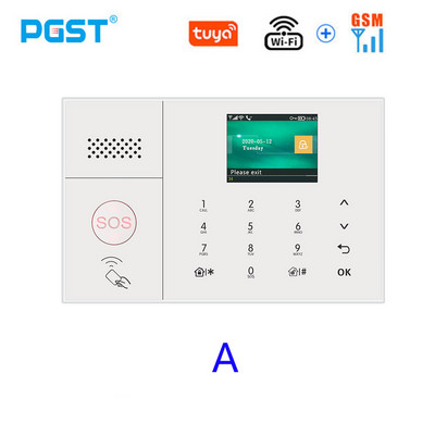 PGST PG-108 Tuya безжична домашна WIFI GSM домашна сигурност със сензор за детектор за движение Поддръжка на алармена система Alexa & Google