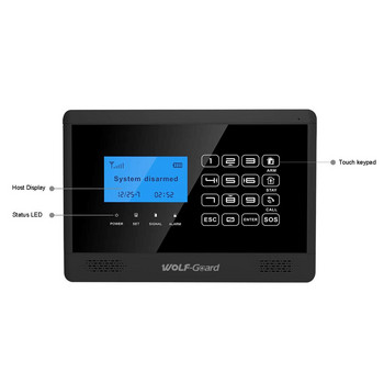 Wolf-Guard GSM/4G Безжична LCD подсветка Клавиатура Домашна аларма Охранителна система Активиране/дезактивиране Направи си сам Комплект за автоматизация на къщата Сензорен детектор