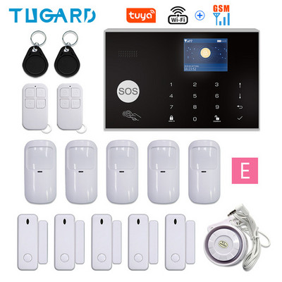 TUGARD G30 Tuya WIFI GSM 3G 4G Алармена система за домашен крадец 11 езика 433MHz Безжично дистанционно управление за Android IOS