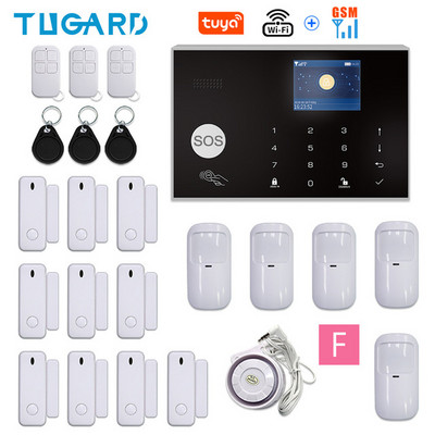 TUGARD G30 Tuya WIFI GSM 3G 4G Алармена система за домашен крадец 11 езика 433MHz Безжично дистанционно управление за Android IOS