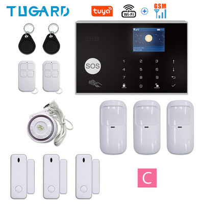 TUGARD G30 Tuya WIFI GSM 3G 4G Алармена система за домашен крадец 11 езика 433MHz Безжично дистанционно управление за Android IOS