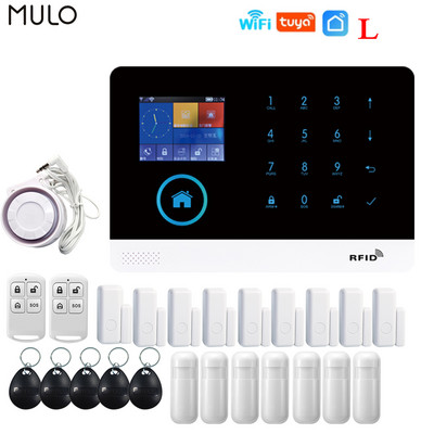 MULO Tuya signalizācijas sistēma WiFi GSM drošības sistēma Apzagšanas signalizācija mājas birojam PG103 SMS zvans Auto Dial APP tālvadības pults