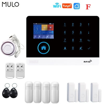 MULO Tuya signalizācijas sistēma WiFi GSM drošības sistēma Apzagšanas signalizācija mājas birojam PG103 SMS zvans Auto Dial APP tālvadības pults
