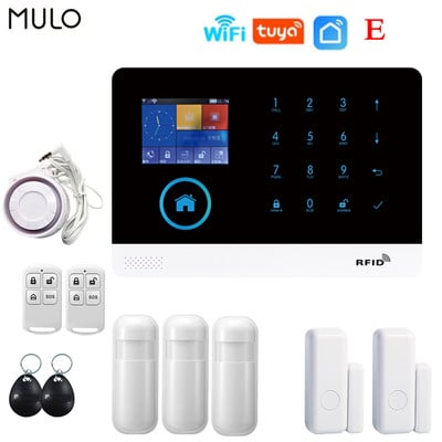 MULO Tuya signalizācijas sistēma WiFi GSM drošības sistēma Apzagšanas signalizācija mājas birojam PG103 SMS zvans Auto Dial APP tālvadības pults