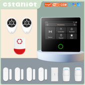 Ostaniot WiFi GSM SecPanel 5 belaidė namų signalizacijos sistema Tuya Smart Life Security įsilaužimo rinkinys IPS jutiklinis ekranas nuo pirštų atspaudų