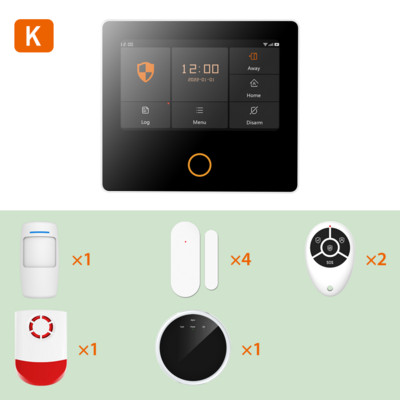 Ostaniot WiFi GSM SecPanel 5 belaidė namų signalizacijos sistema Tuya Smart Life Security įsilaužimo rinkinys IPS jutiklinis ekranas nuo pirštų atspaudų