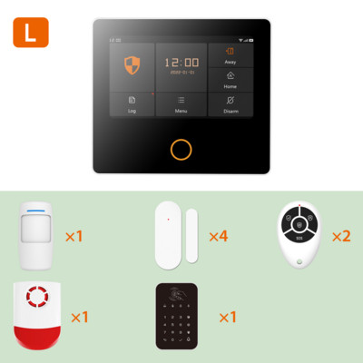 Ostaniot WiFi GSM SecPanel 5 belaidė namų signalizacijos sistema Tuya Smart Life Security įsilaužimo rinkinys IPS jutiklinis ekranas nuo pirštų atspaudų