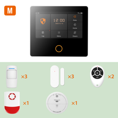 Ostaniot WiFi GSM SecPanel 5 belaidė namų signalizacijos sistema Tuya Smart Life Security įsilaužimo rinkinys IPS jutiklinis ekranas nuo pirštų atspaudų