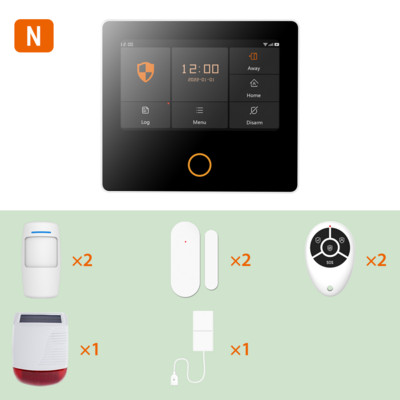 Ostaniot WiFi GSM SecPanel 5 belaidė namų signalizacijos sistema Tuya Smart Life Security įsilaužimo rinkinys IPS jutiklinis ekranas nuo pirštų atspaudų