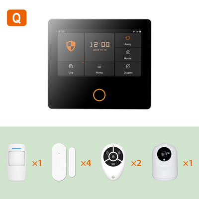 Ostaniot WiFi GSM SecPanel 5 belaidė namų signalizacijos sistema Tuya Smart Life Security įsilaužimo rinkinys IPS jutiklinis ekranas nuo pirštų atspaudų