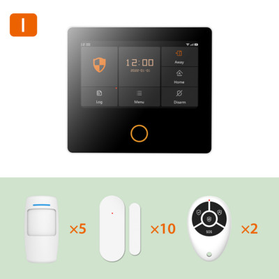 Ostaniot WiFi GSM SecPanel 5 belaidė namų signalizacijos sistema Tuya Smart Life Security įsilaužimo rinkinys IPS jutiklinis ekranas nuo pirštų atspaudų