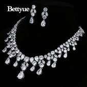 Bettyue Brand Charm Fashion Luxury AAA кубичен циркон Бяло злато Цвят Едро Европа и Америка Стил за жени Сватбени подаръци