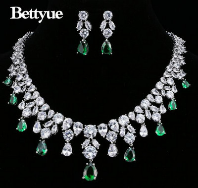 Bettyue Brand Charm Fashion Luxury AAA кубичен циркон Бяло злато Цвят Едро Европа и Америка Стил за жени Сватбени подаръци