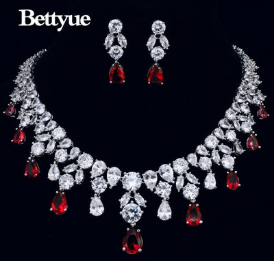 Bettyue Brand Charm Fashion Luxury AAA кубичен циркон Бяло злато Цвят Едро Европа и Америка Стил за жени Сватбени подаръци