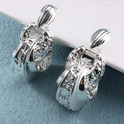 Модни капкови обеци Колие Комплект бижута за африкански Дубай Висулка Комплект бижута със сребърно покритие За жени Луксозен парти аксесоар