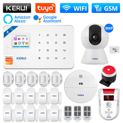 KERUI W181 Tuya pametni alarmni sustav WIFI GSM alarm kućni Alexa Smart Life senzor pokreta detektor senzor vrata