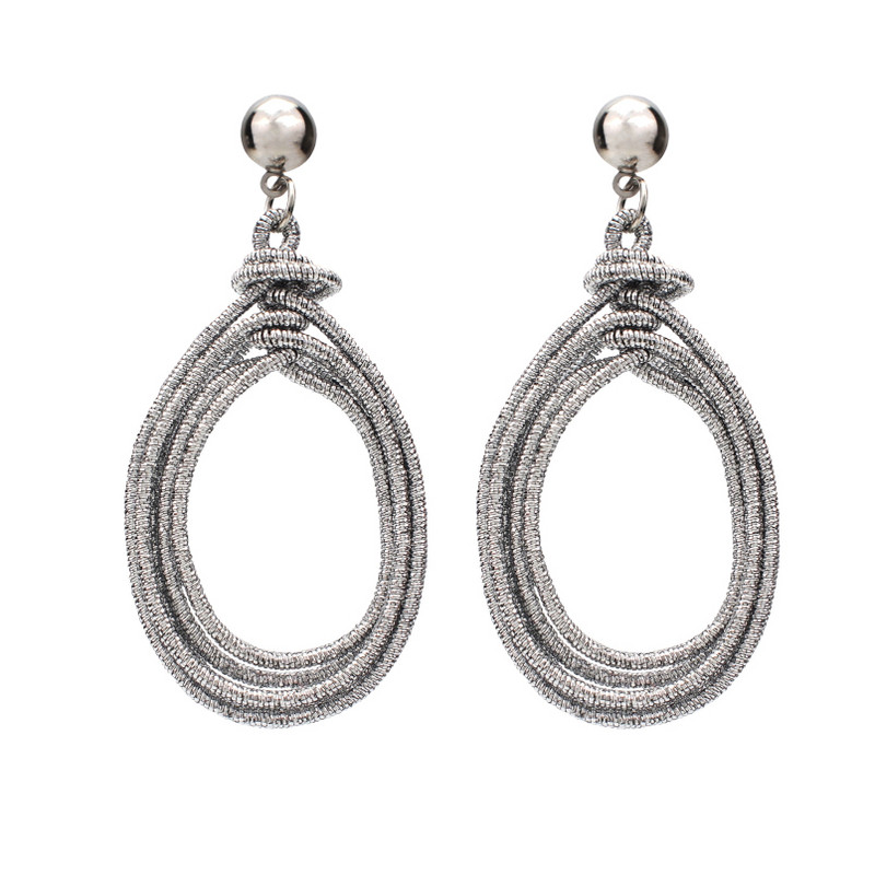 Paprastas metalinis spiralinis vandens lašelių auskaras moterims Bohemia Circular Statement Didelis auskaras Priedai Papuošalai Dovana UKEN