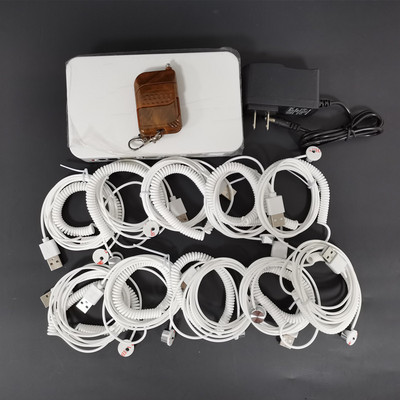 10 prievadų apsaugos nuo vagystės ekrano sistema mobiliosios mažmeninės parduotuvės apsaugos jutikliai, signalai, skirti „iPhone“ / „Huawei“ / „Samsung“ / „Vivo“ / „Oppo“