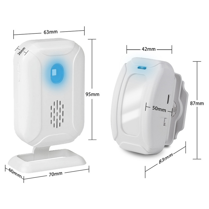 „NineLeaf“ belaidis judesio jutiklis Namų signalizacijos aptikimo infraraudonųjų spindulių pasveikinimo skambutis, skirtas parduotuvės įėjimo parduotuvės namų apsaugai