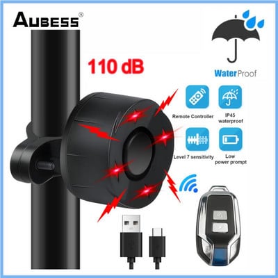 USB акумулаторен велосипед Мотоциклет Електрическа камбана Планински път Колоездене Аларма против кражба Хорн Велосипед Сигурност Аксесоари за велосипеди