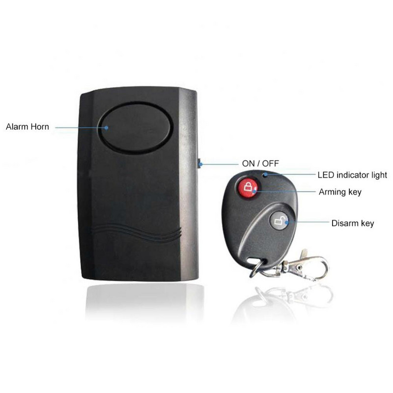 Skaļas skaņas motocikla motorollera pretaizdzīšanas vibrācijas brīdinājuma tālvadības pults drošība vibrācijas trauksmes signāla vibrācijas sensors automašīnai