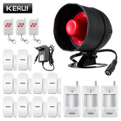 Kerui 110DB sarvsireen turvasignalisatsioonisüsteem 433MHz traadita kodukontori pood siseruumide välialalarmi sissemurdmise turvasüsteemi komplekt