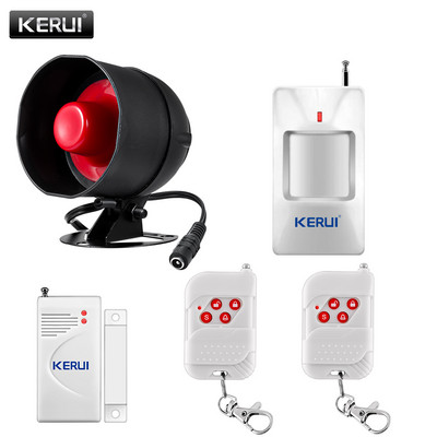 Kerui 110DB sarvsireen turvasignalisatsioonisüsteem 433MHz traadita kodukontori pood siseruumide välialalarmi sissemurdmise turvasüsteemi komplekt