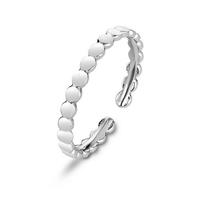 Modni DNK kemijski molekuli Otvoreni prstenovi za žene Muškarci Jednostavan stil Ružičasto srebrna boja Nakit za prste Pokloni za zabave