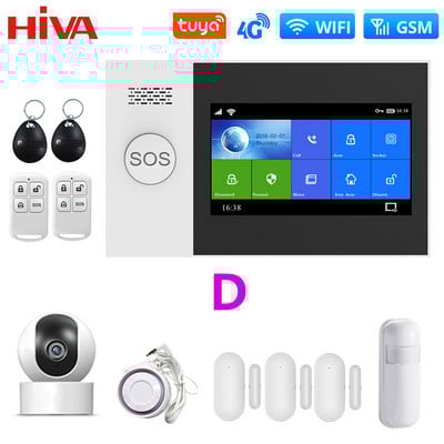 PG107 4G WiFi GSM alarmni sustav za sigurnost doma s IP kamerom PIR senzor Tuya Smar tLife App Control Podrška Google Alexa