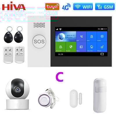 PG107 4G WiFi GSM alarmni sustav za sigurnost doma s IP kamerom PIR senzor Tuya Smar tLife App Control Podrška Google Alexa