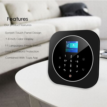 ZONCENT G12 WIFI GSM Домашна охранителна алармена система Tuya Smart Life Apps Control С 433mhz клавиатура Съвместима с Alexa Google