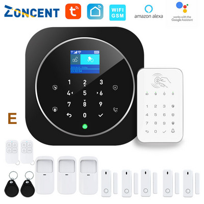 ZONCENT G12 WIFI GSM kućni sigurnosni alarmni sustav Tuya Smart Life Apps Control s 433mhz tipkovnicom Kompatibilan s Alexa Google