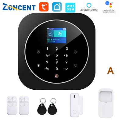 ZONCENT G12 WIFI GSM kućni sigurnosni alarmni sustav Tuya Smart Life Apps Control s 433mhz tipkovnicom Kompatibilan s Alexa Google
