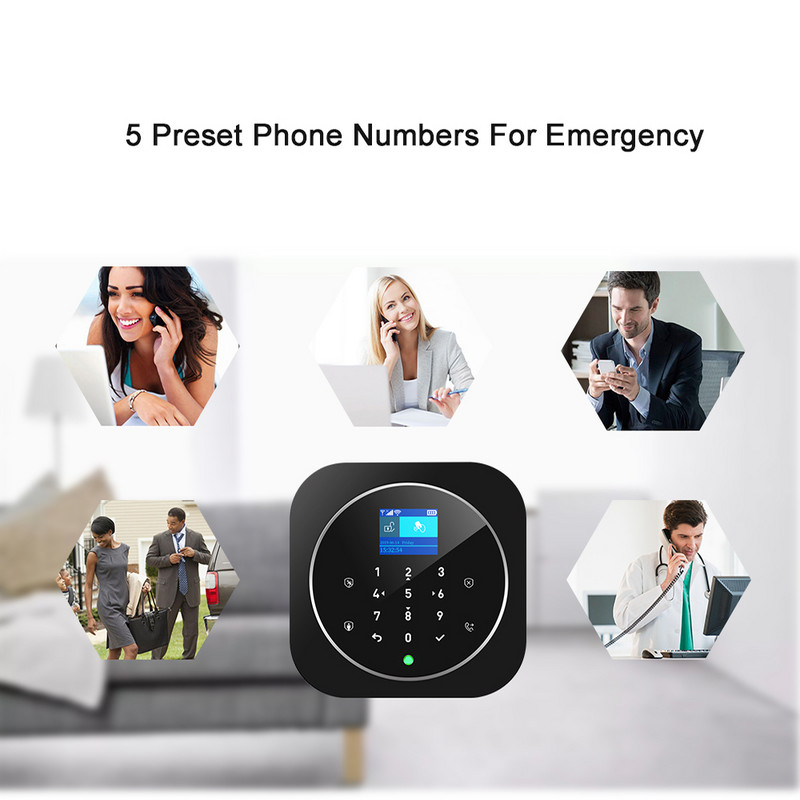 ZONCENT G12 WIFI GSM kućni sigurnosni alarmni sustav Tuya Smart Life Apps Control s 433mhz tipkovnicom Kompatibilan s Alexa Google
