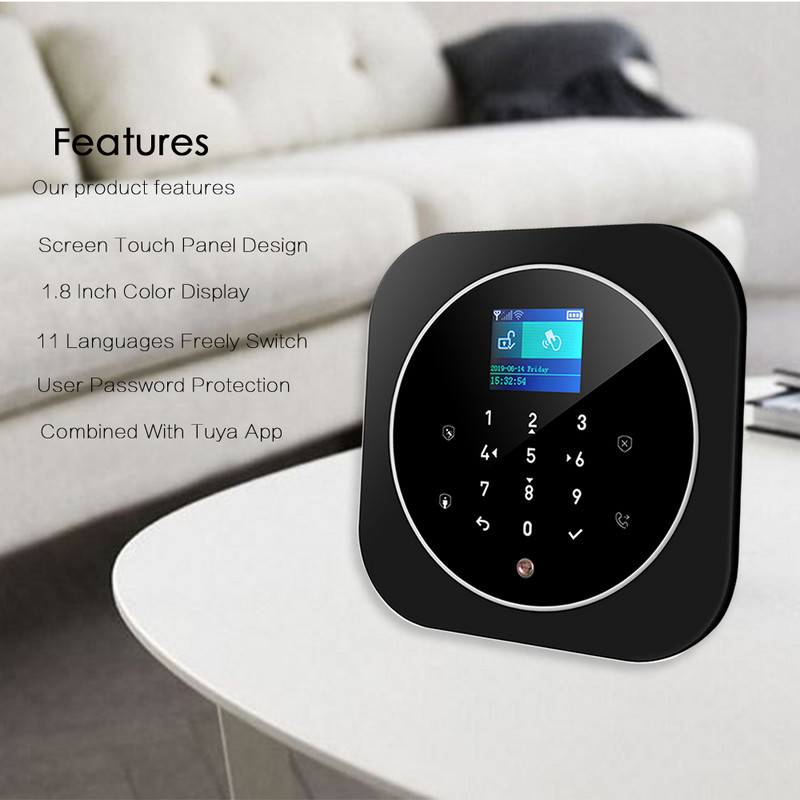 ZONCENT G12 WIFI GSM kućni sigurnosni alarmni sustav Tuya Smart Life Apps Control s 433mhz tipkovnicom Kompatibilan s Alexa Google